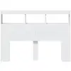 Image de Vidaxl armoire tête de lit avec led blanc 140x17x102 cm