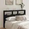 Image de Armoire Tête De Lit Avec Led Noir 160x17x102 Cm Vidaxl
