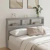 Image de Armoire Tête De Lit Avec Led Sonoma Gris 160x17x102 Cm Vidaxl