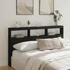 Image de Armoire Tête De Lit Avec Led Noir 180x17x102 Cm Vidaxl
