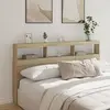 Image de Armoire Tête De Lit Avec Led Chêne Sonoma 180x17x102 Cm Vidaxl