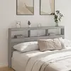 Image de Armoire Tête De Lit Avec Led Sonoma Gris 180x17x102 Cm Vidaxl