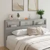 Image de Armoire Tête De Lit Avec Led Sonoma Gris 200x17x102 Cm Vidaxl