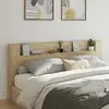 Image de Armoire Tête De Lit Avec Led Chêne Sonoma 220x16,5x103,5 Cm Vidaxl