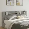 Image de Armoire Tête De Lit Avec Led Gris Béton 220x16,5x103,5 Cm Vidaxl
