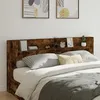 Image de vidaXL Armoire Tête de Lit avec LED Tête de Lit avec Étagère Ouverte Meuble de Rangement Chambre à Coucher Accessoire de 839277