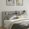 Image de vidaXL Armoire Tête de Lit avec LED Tête de Lit avec Étagère Ouverte Meuble de Rangement Chambre à Coucher Accessoire de 839278