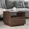 Image de Table Basse Avec Lumières Led Chêne Marron 50x49x40 Cm Vidaxl