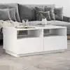 Image de Table Basse Avec Lumières Led Blanc 90x49x40 Cm Vidaxl