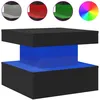 Image de Table Basse Avec Lumières Led Noir 50x50x40 Cm Vidaxl
