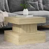 Image de vidaXL Table Basse avec Lumières LED Bout de Canapé Table dAppoint Meuble de Salon Salle de Séjour Intérieur Moderne 839842