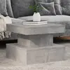 Image de Table Basse Avec Lumières Led Gris Béton 50x50x40 Cm Vidaxl