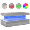 Image de Vidaxl table basse avec lumières led gris sonoma 90x50x40 cm