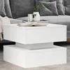 Image de vidaXL Table Basse avec Lumières LED Bout de Canapé Table dAppoint Meuble de Salon Salle de Séjour Maison Intérieur 839854