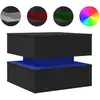 Image de Vidaxl table basse avec lumières led noir 50x50x40 cm