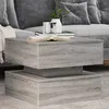 Image de Table Basse Avec Lumières Led Sonoma Gris 50x50x40 Cm Vidaxl
