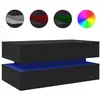 Image de Vidaxl table basse avec lumières led noir 90x50x40 cm