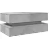 Image de Vidaxl table basse avec lumières led gris béton 90x50x40 cm