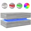 Image de Vidaxl table basse avec lumières led gris sonoma 90x50x40 cm
