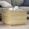 Image de Table Basse Avec Lumières Led Chêne Sonoma 50x50x40 Cm Vidaxl