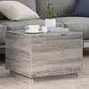 Image de Table Basse Avec Lumières Led Sonoma Gris 50x50x40 Cm Vidaxl