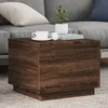 Image de Table Basse Avec Lumières Led Chêne Marron 50x50x40 Cm Vidaxl