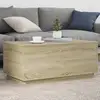Image de Table Basse Avec Lumières Led Chêne Sonoma 90x50x40 Cm Vidaxl