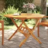 Image de Table Pliable De Jardin Ø110x75 Cm Bois D'acacia Solide Vidaxl