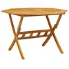 Image de Vidaxl table pliable de jardin ø110x75 cm bois d'acacia solide