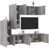 Image de Unités Murales Tv 5 Pcs Sonoma Gris Bois D'ingénierie Vidaxl