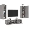 Image de Unités Murales Tv 5 Pcs Sonoma Gris Bois D'ingénierie Vidaxl