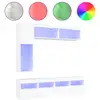 Image de Vidaxl ensemble de meubles tv muraux 7 pcs avec lumières led blanc