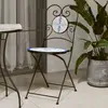 Image de Chaises De Bistro Pliables Lot De 2 Bleu Et Blanc Céramique Vidaxl