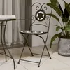 Image de vidaXL Lot de 2 Chaises de Bistro Pliables Sièges de Terrasse Chaises de Balcon Meubles de Patio Extérieur Noir et Blanc 4003405