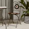 Image de Chaises De Bistro Pliables Lot De 2 Terre Cuite Blanc Céramique Vidaxl