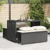 Image de vidaXL Ensemble à manger de jardin avec coussins 3 pcs Noir 4003902