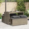 Image de vidaXL Ensemble à manger de jardin 3 pcs coussins gris résine tressée 4003904