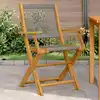 Image de Chaises De Jardin Lot De 2 Gris Bois D'acacia Et Polypropylène Vidaxl