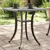 Image de vidaXL Table de jardin bronze 53x53x53 cm aluminium coulé table table de patio meuble d’extérieur table d’extérieur 4002815