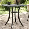 Image de Table De Jardin Noir 53x53x53 Cm Aluminium Coulé Vidaxl