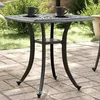 Image de vidaXL Table de jardin noir 53x53x53 cm aluminium coulé table table de patio meuble d’extérieur table d’extérieur 4002816
