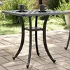 Image de Table De Jardin Noir 53x53x53 Cm Aluminium Coulé Vidaxl