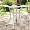 Image de Table De Jardin Blanc 53x53x53 Cm Aluminium Coulé Vidaxl