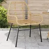 Image de vidaXL Chaises de jardin lot de 2 marron résine tressée siège de jardin siège dextérieur chaise dextérieur siège de 369092