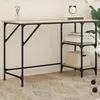 Image de Bureau Chêne Sonoma 120x50x75 Cm Métal Et Bois D'ingénierie Vidaxl