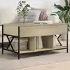 Image de Table Basse Chêne Sonoma 100x55x50cm Bois D'ingénierie Et Métal Vidaxl