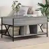 Image de Table Basse Sonoma Gris 100x55x50 Cm Bois D'ingénierie Et Métal Vidaxl