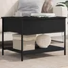 Image de Table Basse Noir 70x50x50 Cm Bois D'ingénierie Et Métal Vidaxl