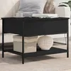 Image de vidaXL Table Basse Bout de Canapé avec Pieds Réglables Table dAppoint avec Rangement Salon Intérieur Moderne Noir Bois 845341