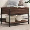 Image de Table Basse Chêne Marron 70x50x50 Cm Bois D'ingénierie Et Métal Vidaxl